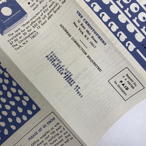 Vtg Jan Feb 1970 Christopher News Notes Pamphlet A Drop In The Bucket Political - Picture 5 of 11